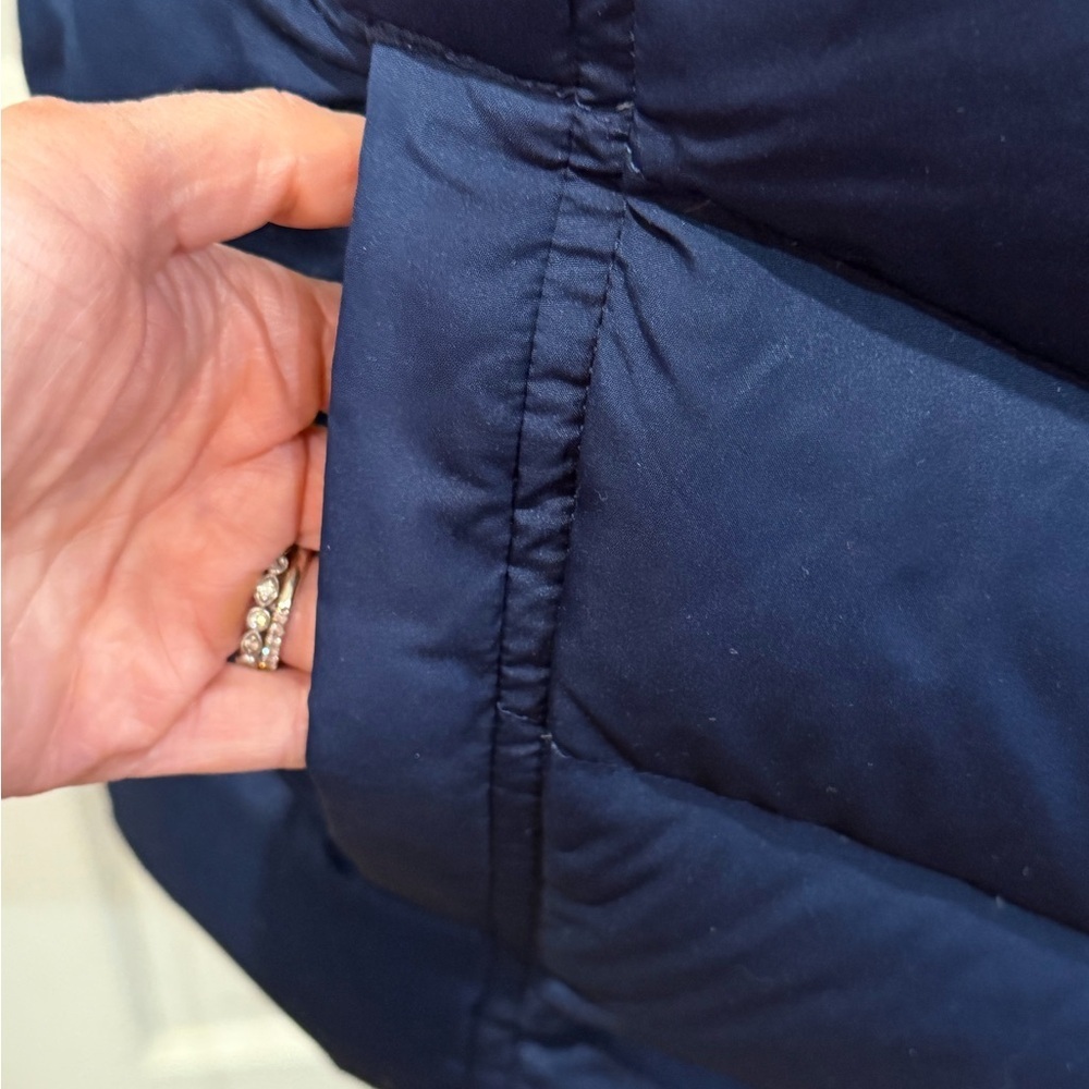 Lands End Down Feather Women’s Puffer Vest Navy Sz S 6-8 Rn62830 Full Zip - Picture 4 of 8